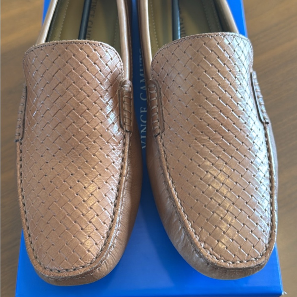 Vince Camuto Men's Tan Woven Slip-Ons